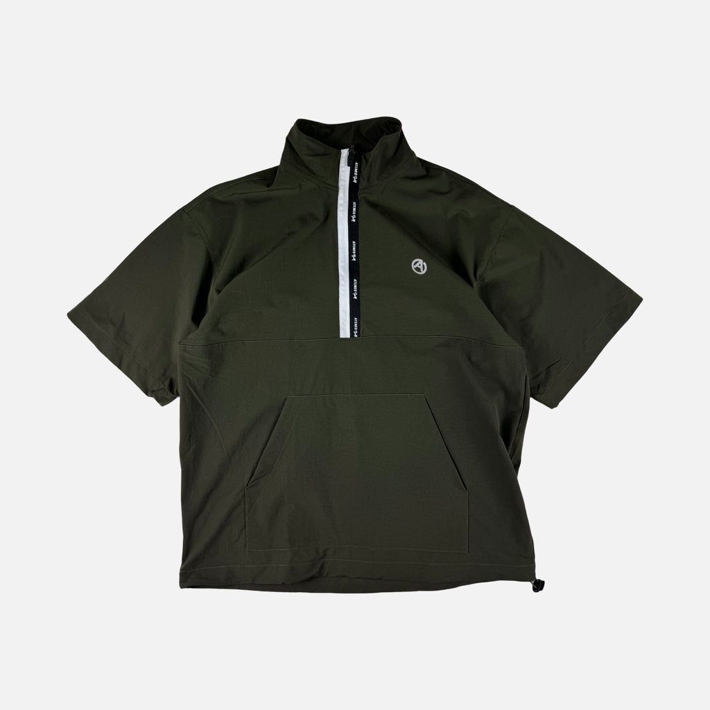 Graphite Green Pullover Zip S/S