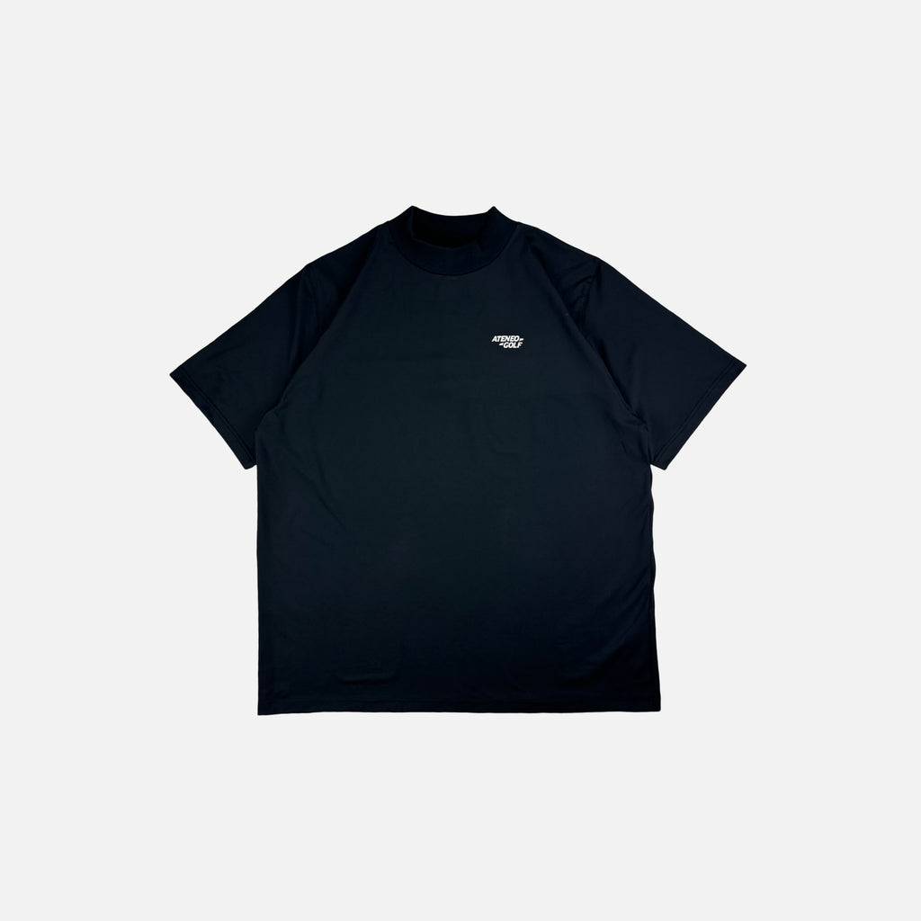 Noir Mock Neck Polo