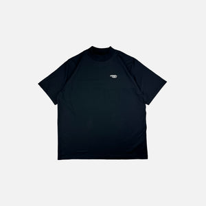 Noir Mock Neck Polo