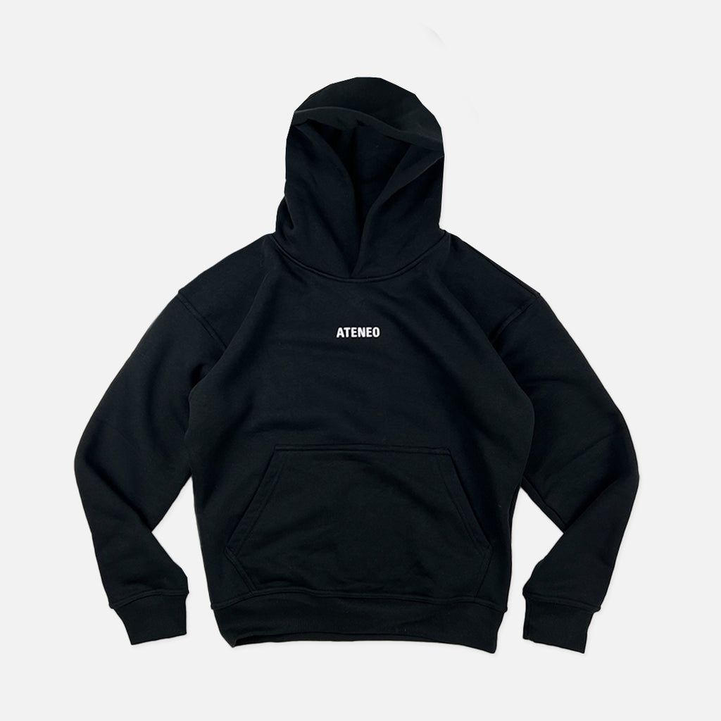 Noir Logo Print Hoodie